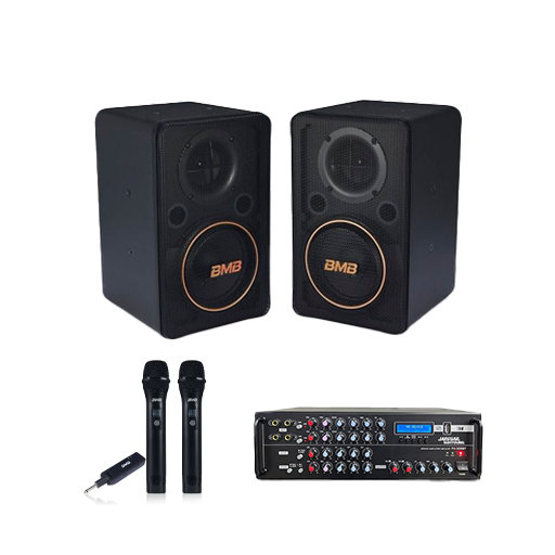 Karaoke Package:Jarguar Mixing Amp, BMB 6“ Speaker, BMB Wireless Micphone